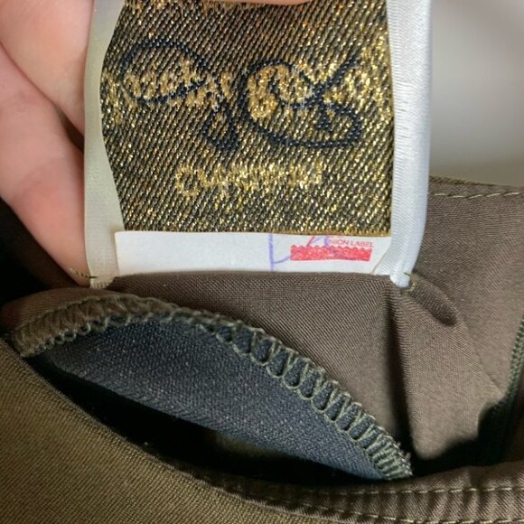 Joseph Ribkoff Vintage Olive  Green Dress Size Vintage 12 Work Wear - Picture 7 of 9